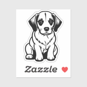 cute little dog sticker