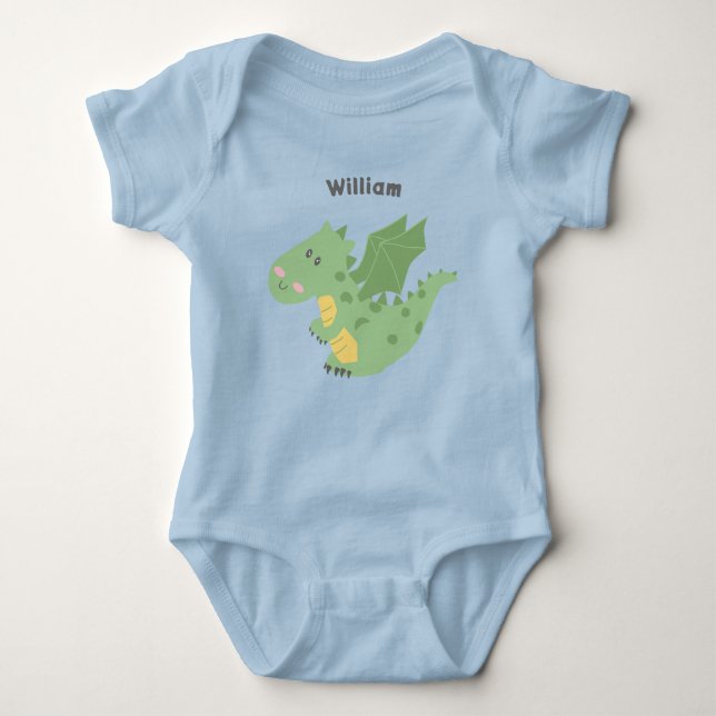 Cute little dragon baby bodysuit (Front)