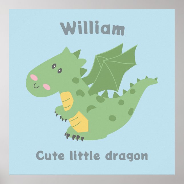Cute little dragon poster (Front)
