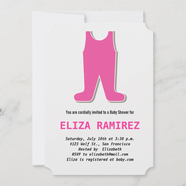 cute little dress invitation (Front)