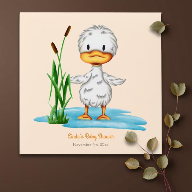 Cute Little Duck Baby Shower Photography CD Sleeve Envelope (Creator Uploaded)