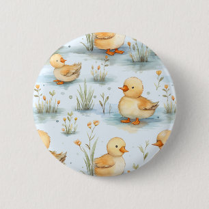 Cute Little Duckling Pattern 6 Cm Round Badge