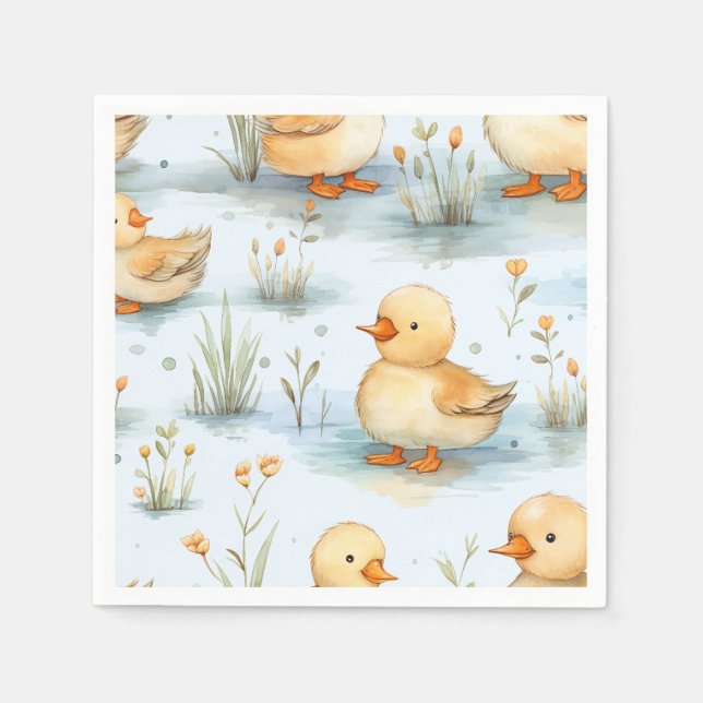 Cute Little Duckling Pattern Napkin (Front)