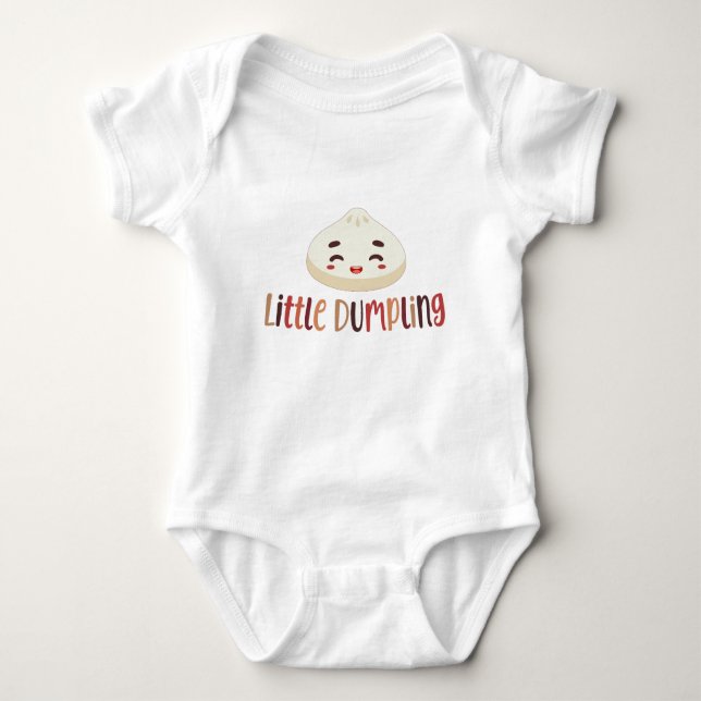 Cute Little Dumpling, Funny Baby Shower  Bodysuit (Front)