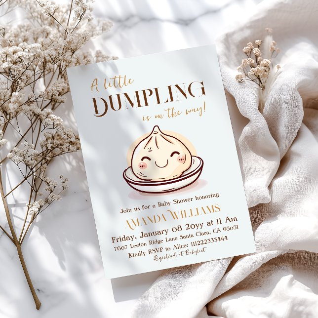 Cute Little Dumpling Kawaii Baby Shower Invitation (Creator Uploaded)