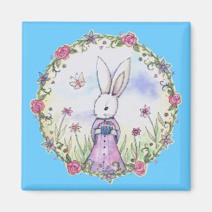 Cute Little Easter Bunny Rabbit Magnet