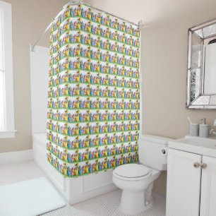 **CUTE LITTLE EASTER EGGS** SHOWER CURTAIN