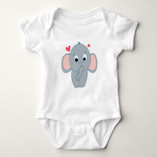 Cute little elephant baby bodysuit