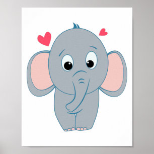  Cute little elephant  Poster