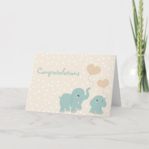 Cute Little Elephants, Little Bundle Of Joy Card