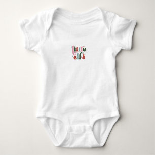Cute Little Elf Christmas Quote Baby Bodysuit