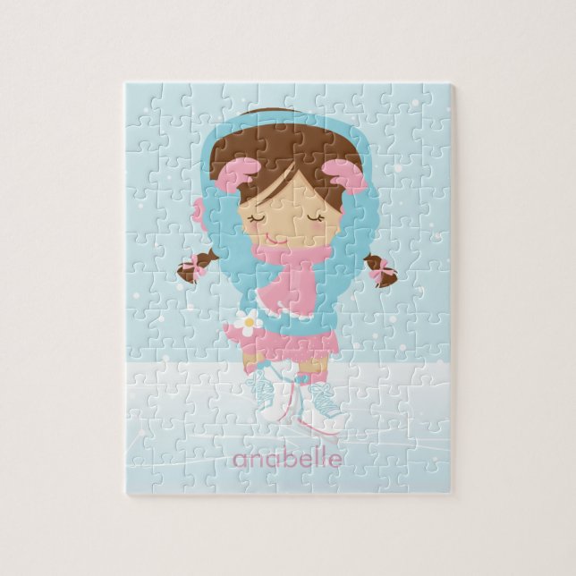 Cute Little Figure Skater Jigsaw Puzzle (Vertical)