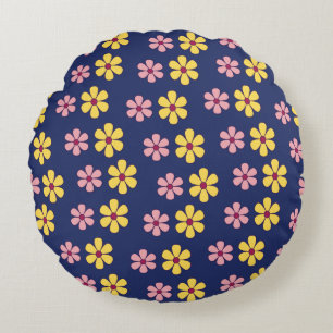 Cute little flowers pattern round cushion