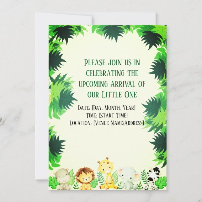 Cute Little Forest Invitation (Front)