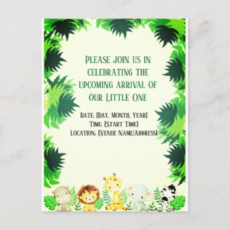 Cute Little Forest Invitation Postcard