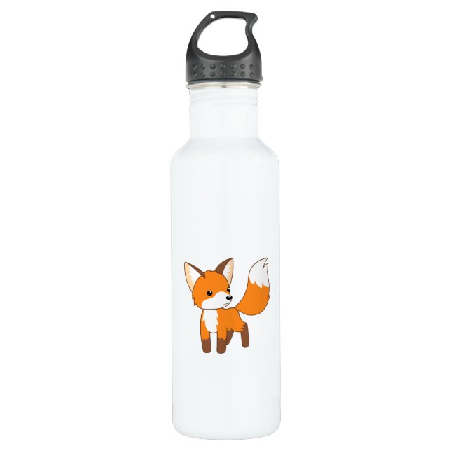 Cute Little Fox 710 Ml Water Bottle (Front)