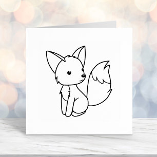 Cute Little Fox Colour Me Self-inking Stamp