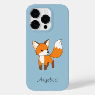 Cute Little Fox on Blue Case-Mate iPhone 14 Pro Case