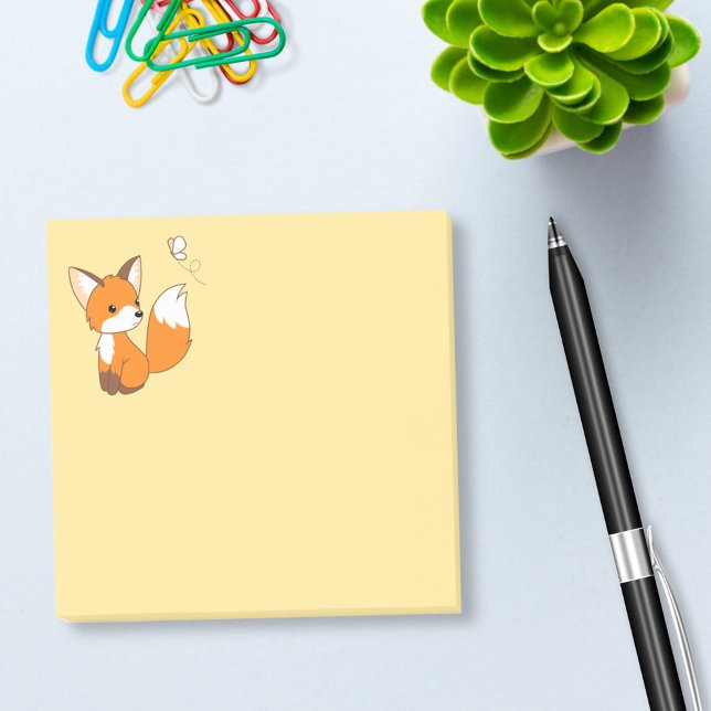 Cute Little Fox Post-it Notes (Creator Uploaded)