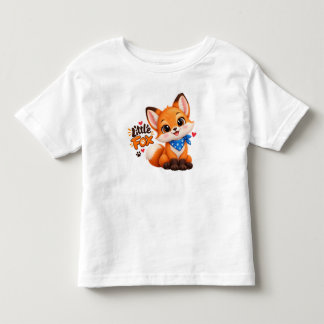 Cute Little Fox Toddler T-Shirt | Baby Fox with Ba