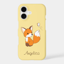 Cute Little Fox Watching Butterfly
