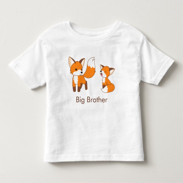 Cute Little Foxes - Big Brother Toddler T-Shirt (Front)