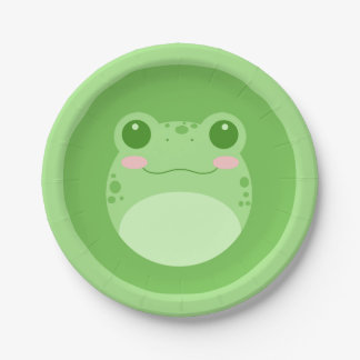 Cute Little Frog Paper Plate
