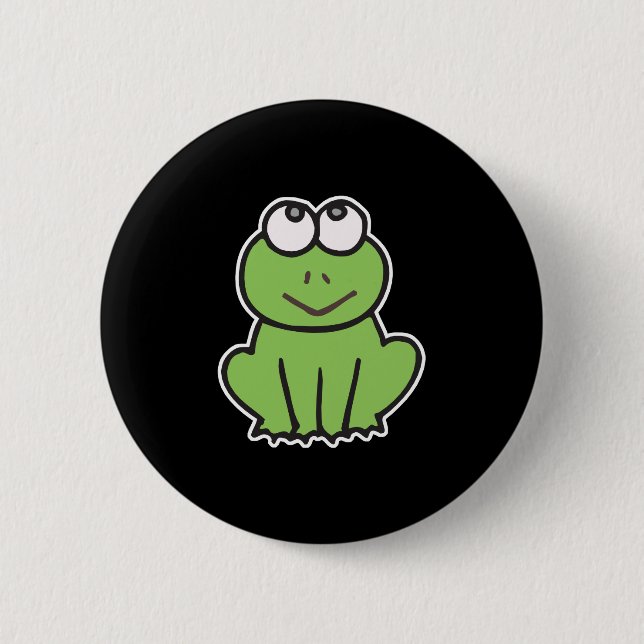 cute little froggy frog 6 cm round badge (Front)