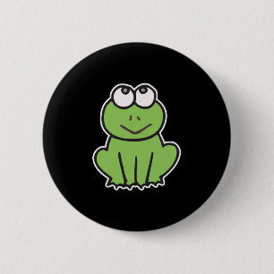 cute little froggy frog 6 cm round badge