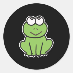cute little froggy frog classic round sticker