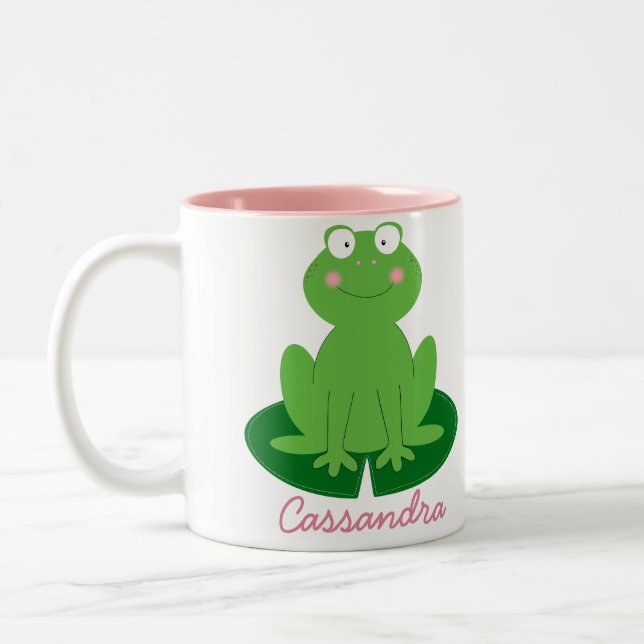 Cute Little Froggy Personalised Mug (Left)