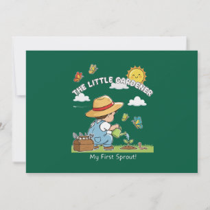 Cute Little Gardener My First Sprout Cartoon Boy