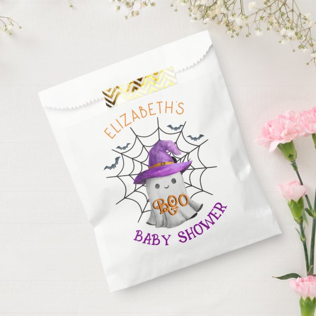 Cute little ghost and spiderweb BOO baby shower Favour Bags (Sealed)
