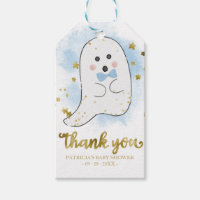 Cute Little Ghost Halloween Baby Shower Thank Favo