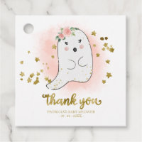 Cute Little Ghost Halloween Baby Shower Thank