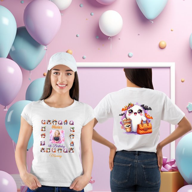 Cute Little Ghost Halloween Birthday Mommys  Tri-Blend Shirt (Creator Uploaded)