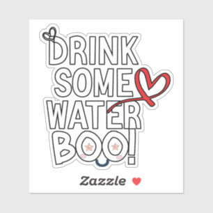 Cute Little Ghost Water Bottle Sticker