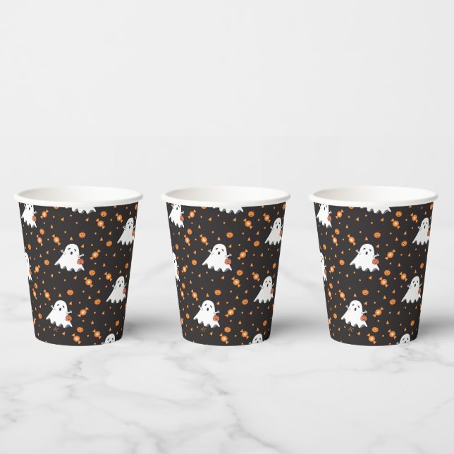 Cute little ghosts Halloween paper cups (Multi)