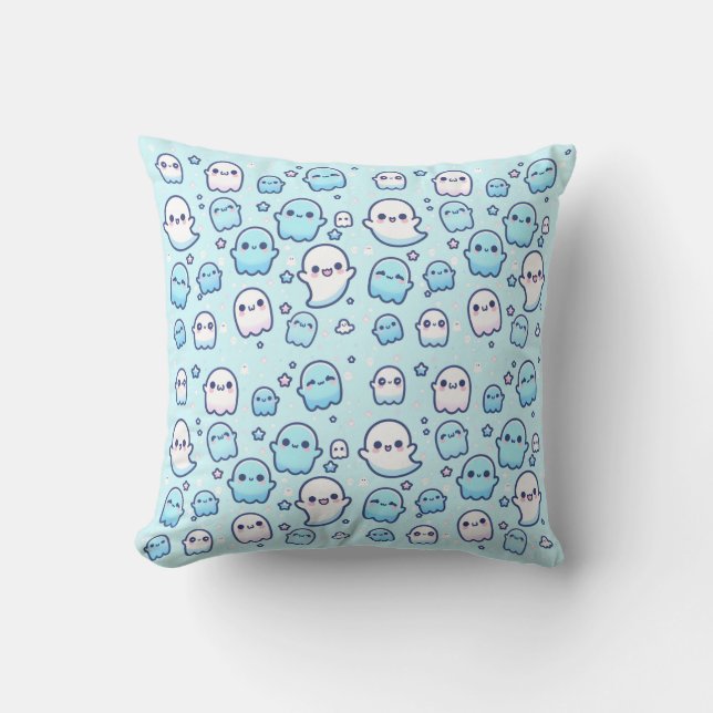 Cute Little Ghosts Pattern Minimal  Cushion (Front)