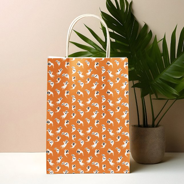Cute little Ghosts Scary Fun Halloween  Medium Gift Bag (Creator Uploaded)