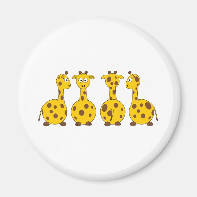 Cute Little Giraffes Magnet (Front)