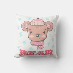 Cute Little Girl Bear Cushion