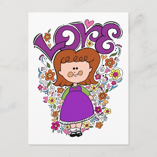 Cute Little Girl Postcard (Front)