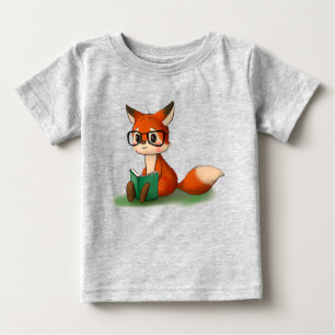 Cute Little Graphic Art Storybook Fox Animal Art Baby T-Shirt