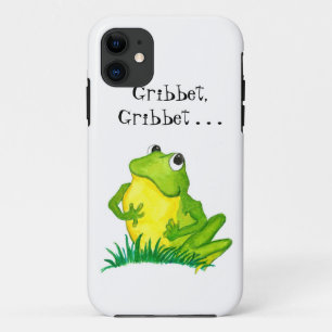 Cute Little Green Frog on White Case-Mate iPhone Case