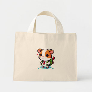 Cute Little Guinea Pig and Her Back to School Mini Tote Bag