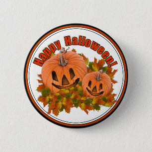 Cute Little Halloween Jack-o-Lanterns 6 Cm Round Badge