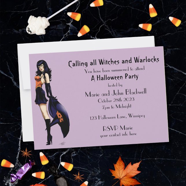 Cute Little Halloween Witch Invitation (Creator Uploaded)