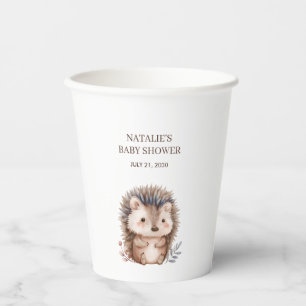 Cute Little Hedgehog Baby Shower Party Paper Cups