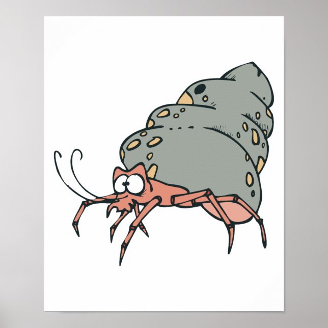 cute little hermit crab poster (Front)